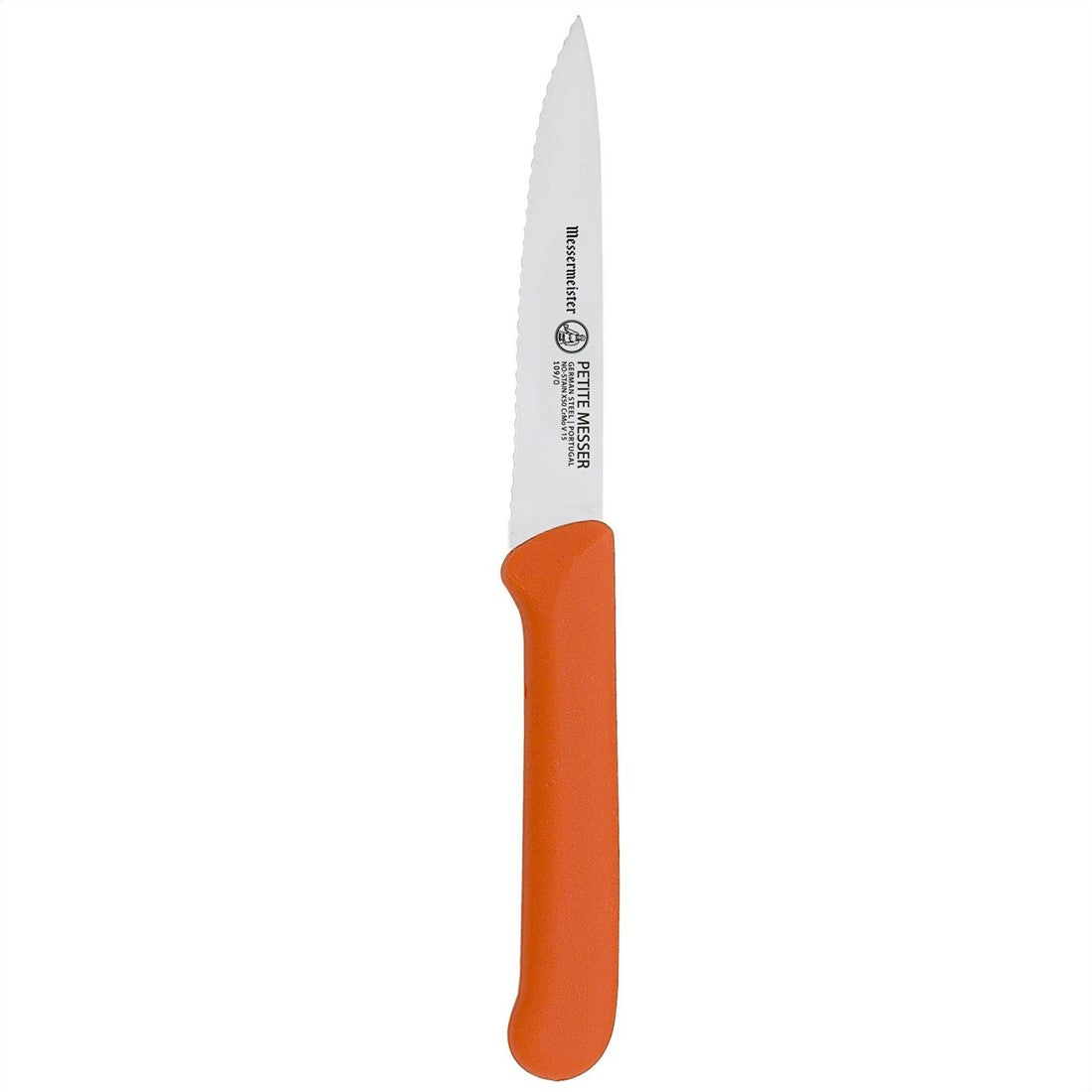 Petite Messer 10cm Orange Serrated Paring Knife