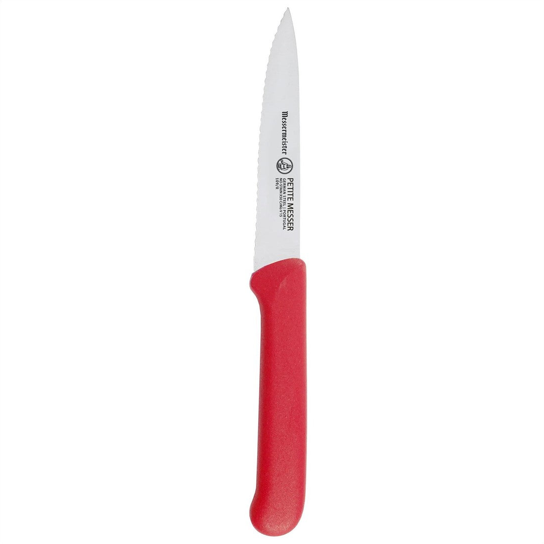 Petite Messer 10cm Red Serrated Paring Knife