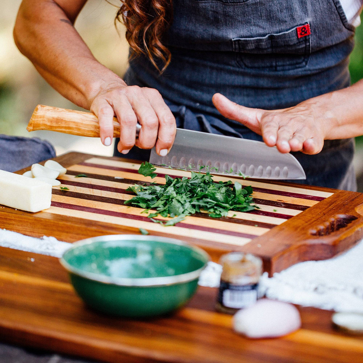 Oliva Elite Kullens Santoku Knife - 18 cm