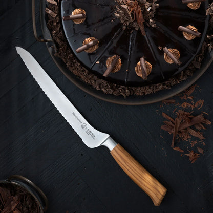 Oliva Elite Scalloped Offset Knife - 20 cm