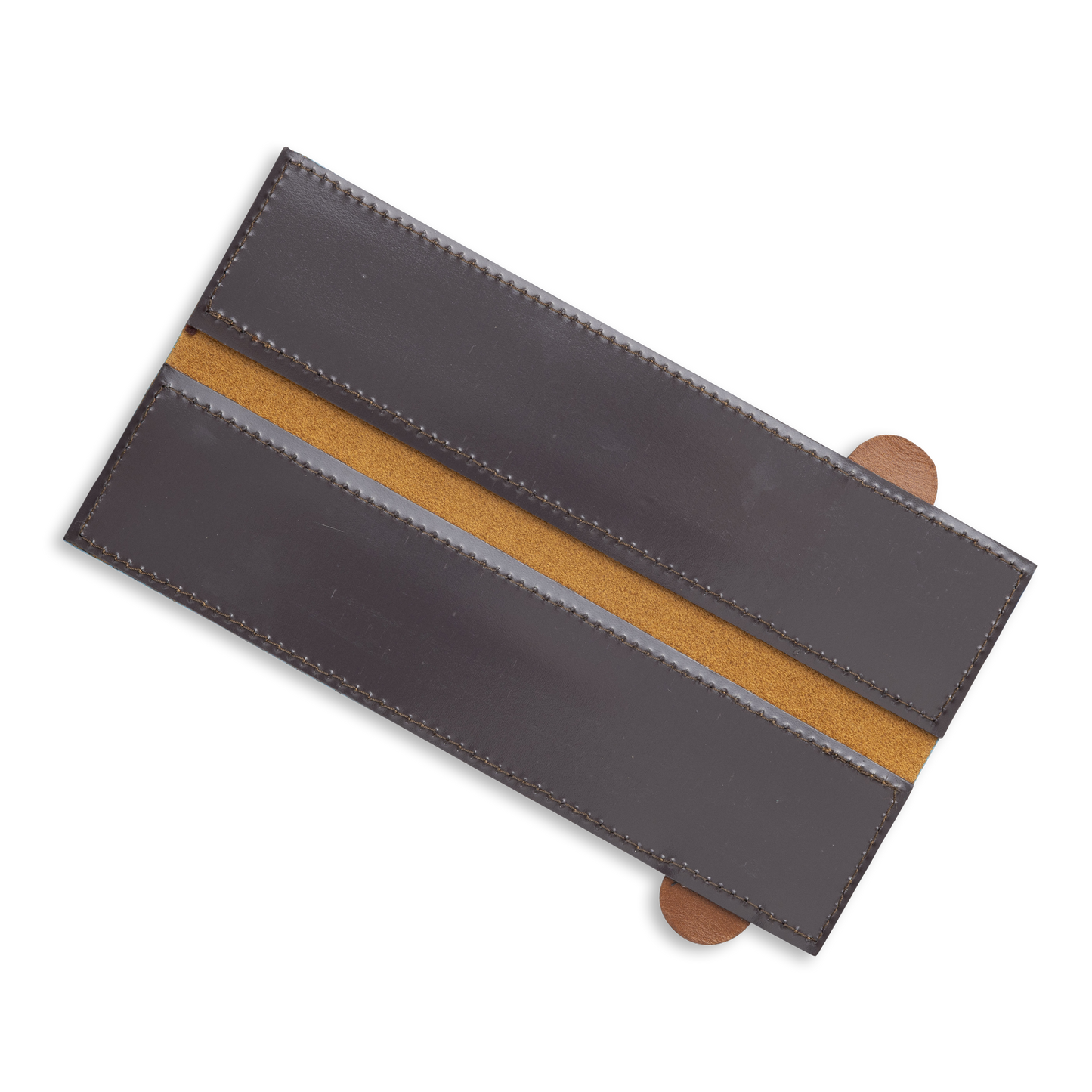 SADDLE BROWN MAGNETIC LEATHER EDGE-GUARD - 21 CM