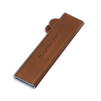 SADDLE BROWN MAGNETIC LEATHER EDGE-GUARD - 16 CM