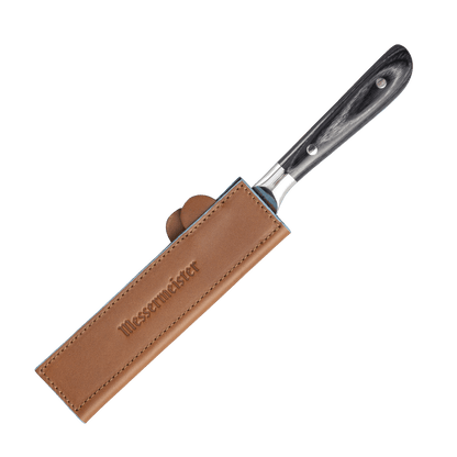 SADDLE BROWN MAGNETIC LEATHER EDGE-GUARD - 16 CM