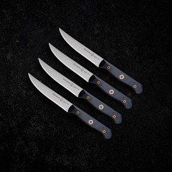 Messermeister Folding Steak Knife Set in Leather Roll